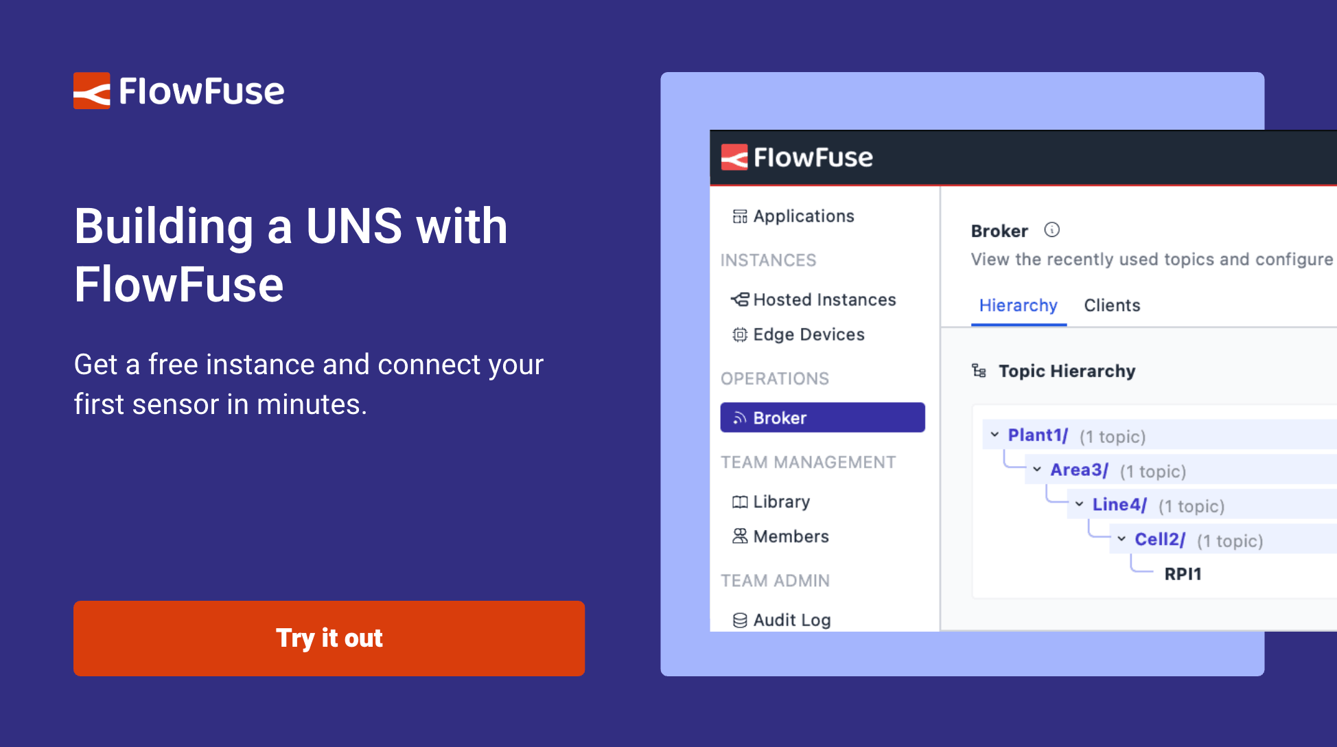 Get a free instance and connect your first sensor to a live Unified Namespace in minutes