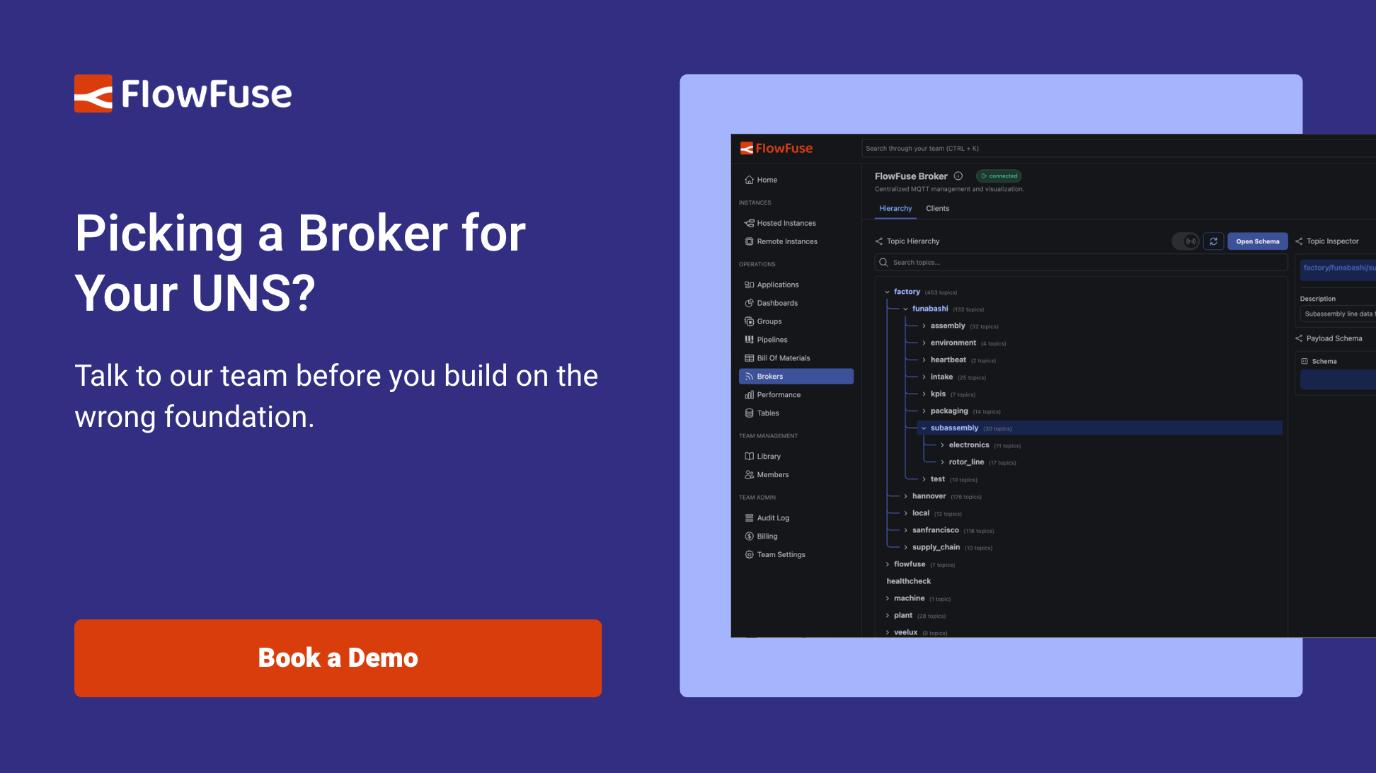 Talk to our team before you build your UNS on the wrong broker